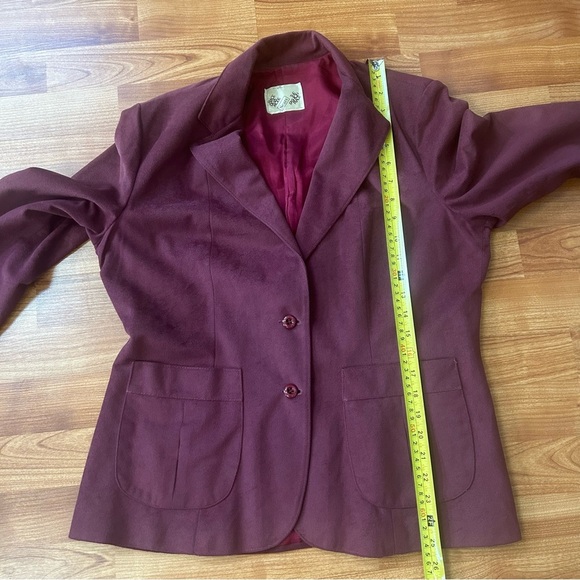 Sears Wool Blend Vintage Plum Blazer  (Size 18) - Picture 5 of 7